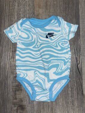 Nike Blue & White Swirl Infant Bodysuit